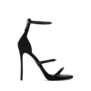 Dsquared Women Black Satin Sandals